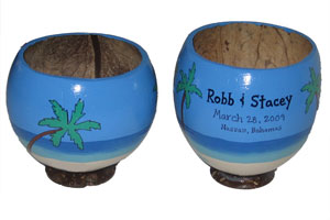 Click to enlarge - Anniversary Painted Coconut Cup