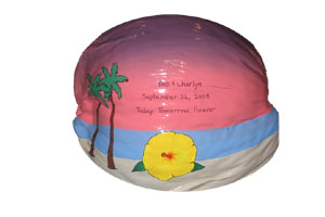 Click to enlarge - Anniversary Painted Coconut