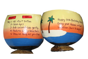 Click to enlarge - Eco-friendly Unusual Birthday Gift Hand Painted Coconut Cup