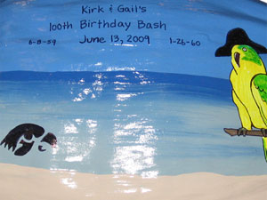Click to enlarge - go green with Birthday Gift Hand Painted Coconut