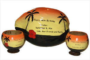 unique Happy 40th Birthday Gift Coconut gift set