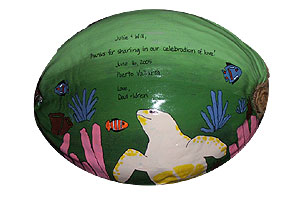 Unique Wedding gift Painted Coconut