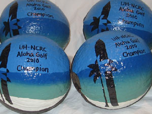Unique, original and environmentally friendly, golf tournament trophy