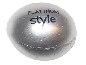 Platinum coconuts made for promotional marketing paperweight items.