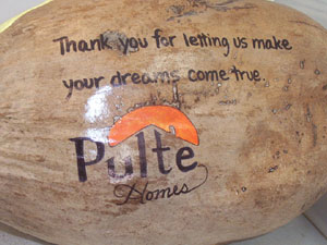 Click to enlarge - CCorporate Thank You Gift Painted Coconut
