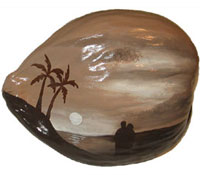 Fine Art painted on coconuts