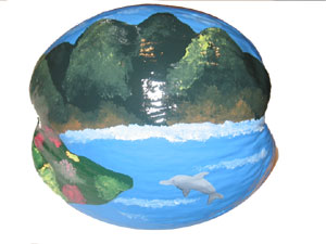 Hand Painted Coconut