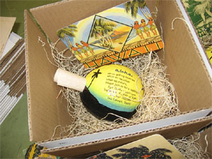 Click to enlarge - Eco-friendly Invitation Hand Painted Coconut