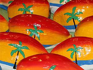 Personalized hand painted luau party favors