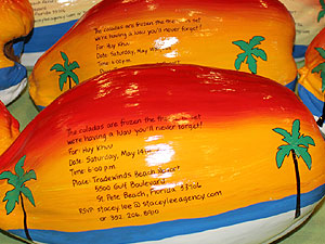 Personalized hand painted 40th birthday party invitations