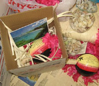 Personalized custom painted bridal favors, wedding invitations, centerpieces