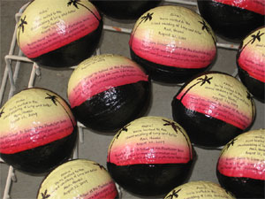 Click to enlarge - Eco-friendly Invitation Hand Painted Coconut