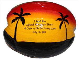 Ugliest Hawaiian Shirt Coconut Luau Party Trophy