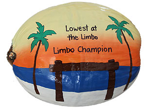 Lowest at the limbo coconut trophy