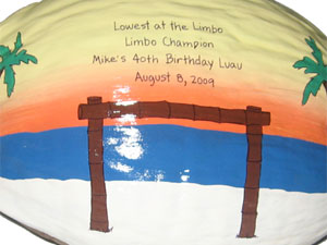 Luau Party Gift Hand Painted Coconut