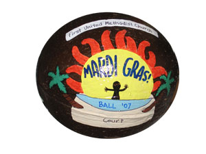 Luau Party Gift Hand Painted Coconut