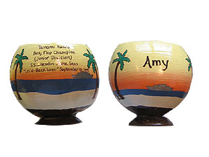 Luau Party Gift Hand Painted Coconut