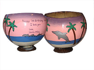  Hand Painted Coconuts are made in the USA