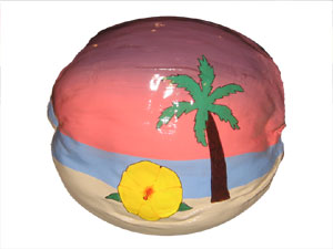  Hand Painted Coconuts are made in the USA