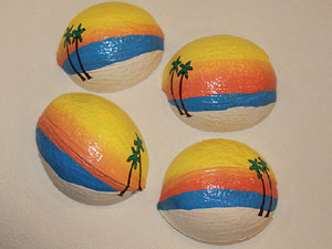 Click to enlarge - Personalized custom painted bridal favors, wedding invitations, centerpieces