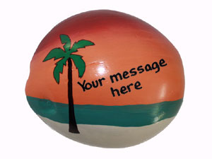 Super creative retirement gift idea - a hand painted coconut