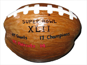 Click to enlarge - Sports Fanatic Gift Hand Painted Coconut