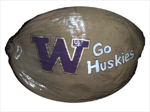 Click to enlarge - Sports Fanatic Gift Hand Painted Coconut