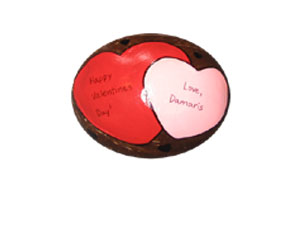 Valentines Gift Hand Painted Coconut