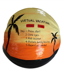 It's a real painted coconut!