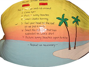 Click to enlarge - Virtual Vacation Gift Hand Painted Coconut