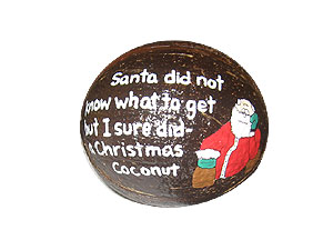 Happy Holidays Personalized Painted Coconut
