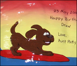 Hand painted unique birthday gift - a painted coconut
