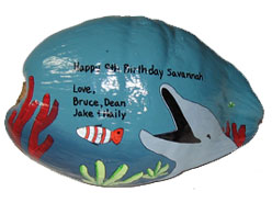 Hand painted coconuts for personalized birthday gifts, birthday party invitations and birthday party favors