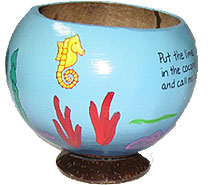 Painted Coconut Drink Cups for Unusual Gifts