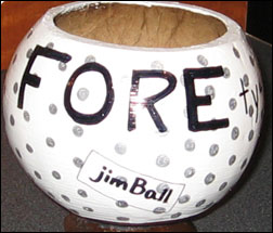 Coconut Drinking Cup Golf Ball for the golf lover!