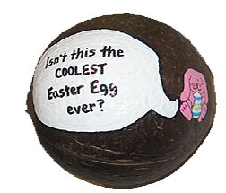 Personalized coconuts for Easter gifts