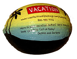 Perfect for sales incentive programs or travel agent - the Vacation Button!