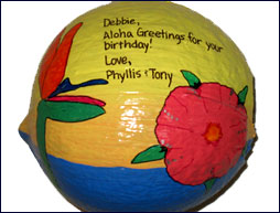 Unique birthday gift - handpainted hollow coconuts