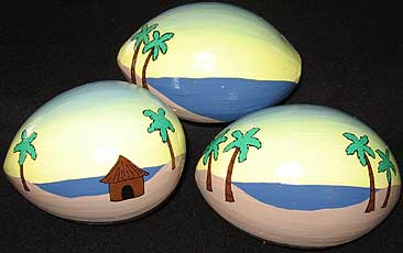 Unique sales promotions - handpainted hollow coconuts