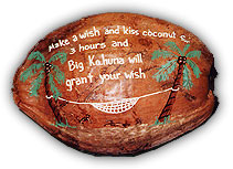 Hand painted Coconuts make great personalized Anniversary gifts