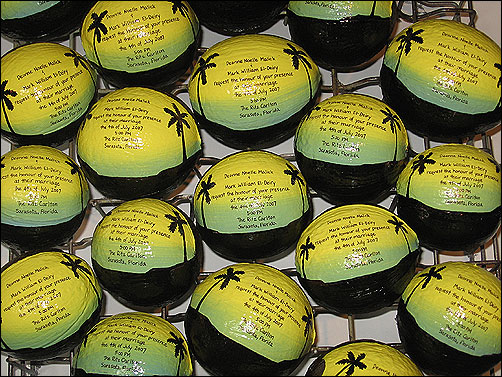 Coconuts for personalized bridal gifts and momentos