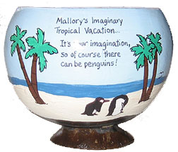 Painted Coconut Drink Cups for Unusual Gifts