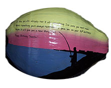 Personalized Fisherman Coconut Greeting Gift