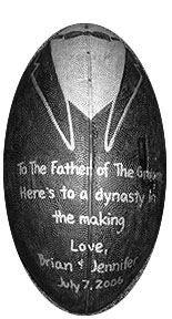 Unique Wedding Gift - personalized football!