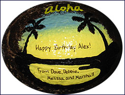 Personalized half shell birthday gift