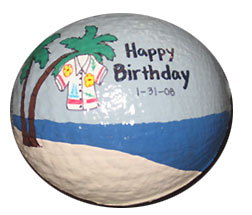 Hand painted coconuts for totally unusual personalized birthday gifts