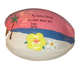 Hand painted Coconuts make great personalized gifts