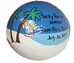 Painted personalized trophy