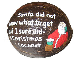 Coconuts make the most original personaliEd crafts, gifts and Holiday greeting cards!