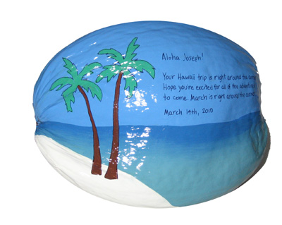 Tropical Beach Scene Coconut